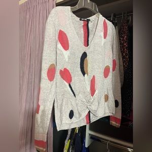 Nic and Zoe PP lightweight sweater heart pattern